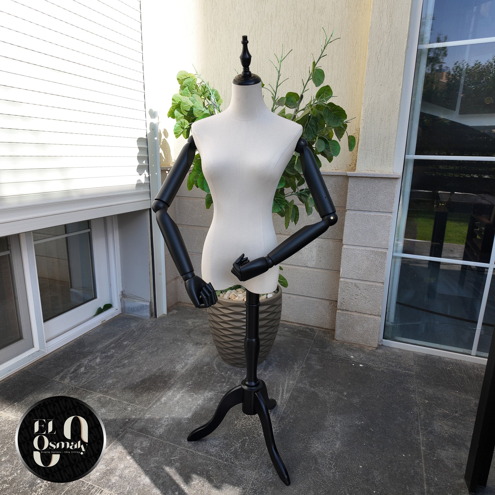 مانيكان ترزي رجل خشب اسود- Black wooden man tailor mannequin