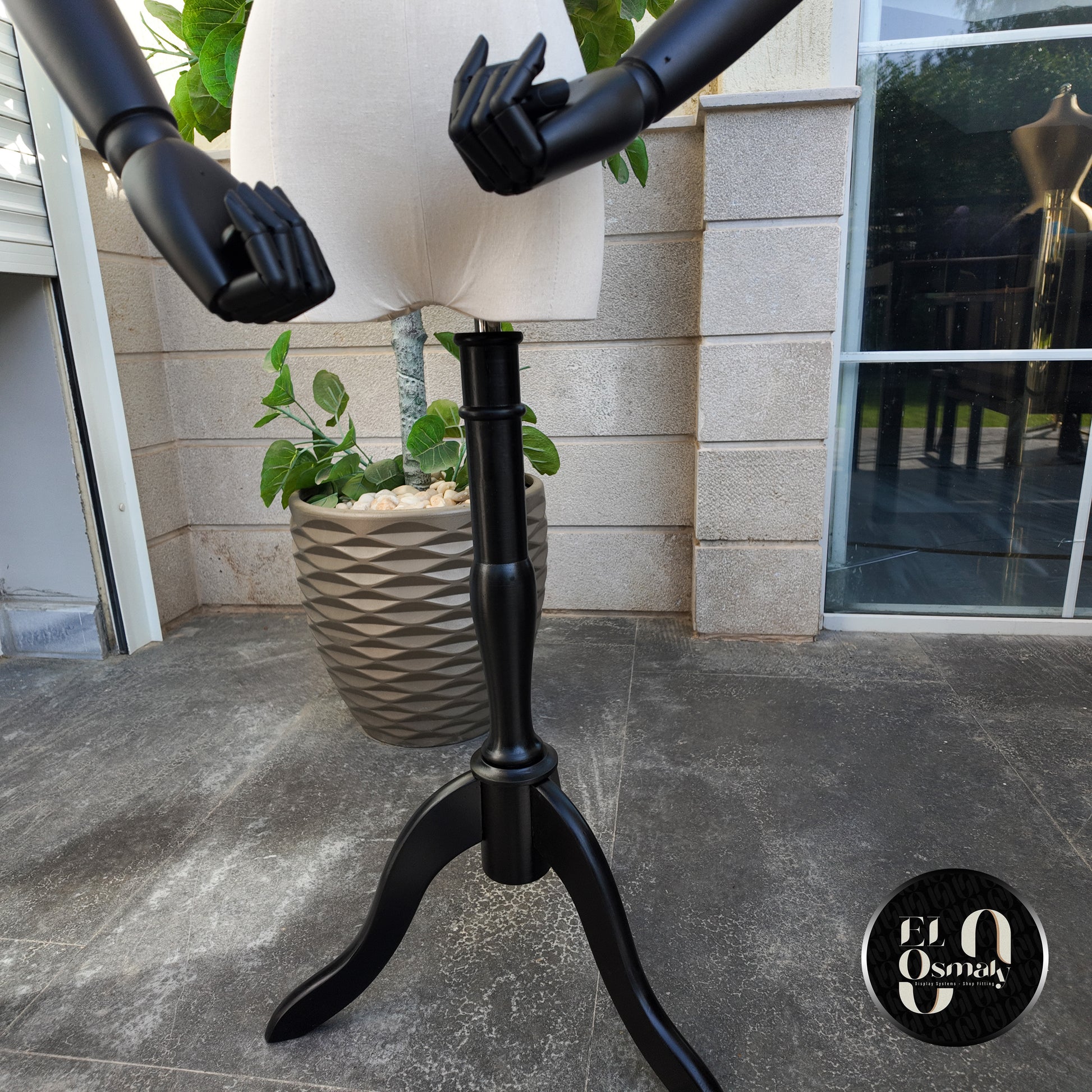 مانيكان ترزي رجل خشب اسود- Black wooden man tailor mannequin